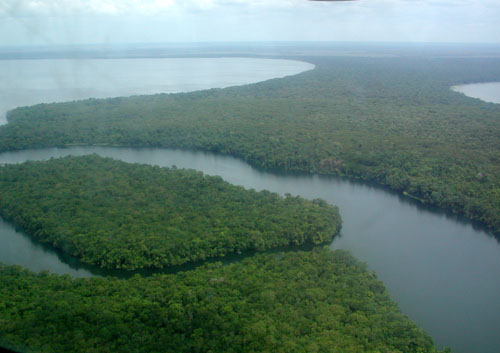 Honduras - Mosquitia -  Laguna de Caratasca vue d'avion